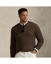 Polo Ralph Lauren - Taglie Plus - Maglia in cotone a trecce - Lyst