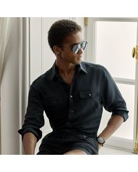 Ralph Lauren - Camicia in seta e lino - Lyst