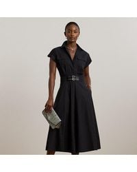 Ralph Lauren - Buckle-Trim Cotton-Blend Shirtdress - Lyst