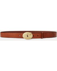 Polo Ralph Lauren - Polo Id Oval-Buckle Vachetta Belt - Lyst