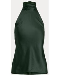Ralph Lauren - Ralph Lauren Chilton Stretch Silk Charmeuse Top - Lyst