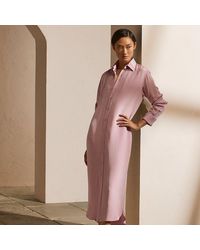Ralph Lauren Collection - Graison Silk-blend Marocain Day Dress - Lyst