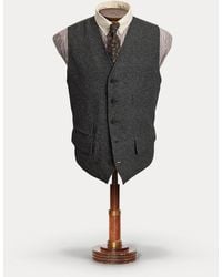 RRL - Wool-Cotton Herringbone Waistcoat - Lyst