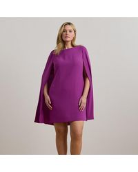 Ralph Lauren - Ralph Lauren Cape Georgette Cocktail Dress - Lyst