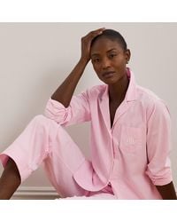 Ralph Lauren - Pijama De Popelina De Algodón Con Rayas - Lyst