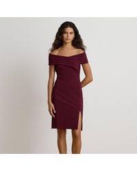 Ralph Lauren - Faille Off-The-Shoulder Cocktail Dress - Lyst