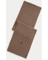 Ralph Lauren - Polo Bear Cable-Knit Wool-Cashmere Scarf - Lyst