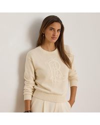 Ralph Lauren - Embroidered-Logo Combed Cotton Jumper - Lyst