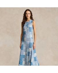 Polo Ralph Lauren - Patchwork Double-knit Sleeveless Dress - Lyst