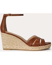 Ralph Lauren - Nellie Nappa Leather Espadrille - Lyst