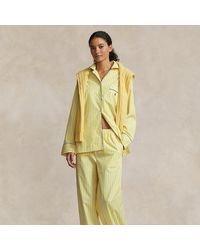 Polo Ralph Lauren - Striped Poplin Long-sleeve Pyjama Set - Lyst