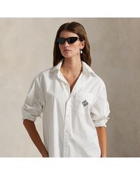 Ralph Lauren - Oversize Fit Logo Cotton Shirt - Lyst