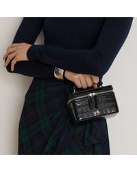 Ralph Lauren - Croc-Embossed Small Hallee Crossbody Bag - Lyst