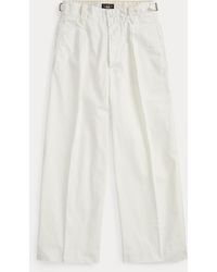 RRL - Cropped Poplin Wide-Leg Trouser - Lyst