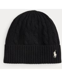 Polo Ralph Lauren - Berretto in lana e cashmere a trecce - Lyst