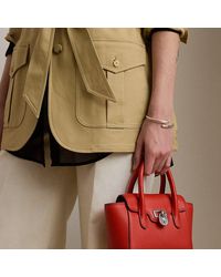 Ralph Lauren - Ralph Lauren Pebbled Leather Small Tanner Satchel - Lyst