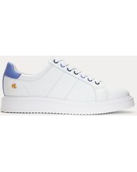 isla action leather platform trainer