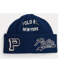 Ralph Lauren - Logo-Patch Wool-Blend Watch Cap - Lyst