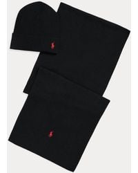 Polo Ralph Lauren - Rib-Knit Cotton Beanie & Scarf Gift Set - Lyst