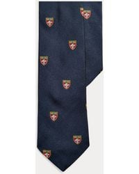 Polo Ralph Lauren Schmale Club-Krawatte - Blau