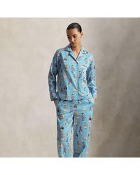 Polo Ralph Lauren - Polo Bear Cotton Sateen Pyjama Set - Lyst