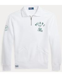 Polo Ralph Lauren - Fleece-Sweatshirt Wimbledon mit Kragen - Lyst
