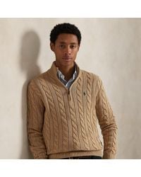 Polo Ralph Lauren - Baumwollpullover Mit Zopfmuster - Lyst