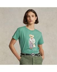 Polo Ralph Lauren - Camiseta de punto con Polo Bear - Lyst