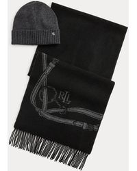 Ralph Lauren - Belting-Motif Scarf & Beanie Gift Set - Lyst