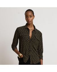 Ralph Lauren - Chain-Print Stretch Jersey Shirt - Lyst