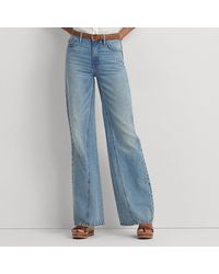 Lauren by Ralph Lauren - Jeans mit hoher Leibhöhe und weitem Bein - Lyst