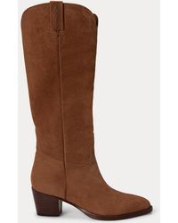 Ralph Lauren - Harpher Suede Tall Boot - Lyst