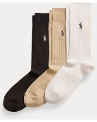 Polo Ralph Lauren - Cotton-Blend Trouser Sock 3-Pack - Lyst