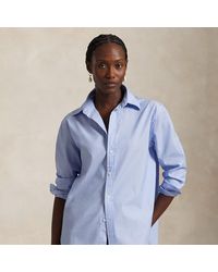 Ralph Lauren - End-On-End Oversize Fit Cotton Shirt - Lyst