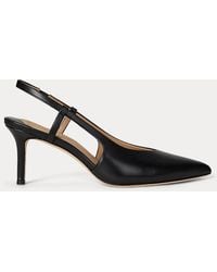 Ralph Lauren - Ralph Lauren Khloe Leather Slingback Pump - Lyst