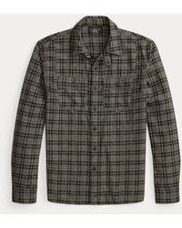 RRL - Plaid Twill Workshirt - Lyst