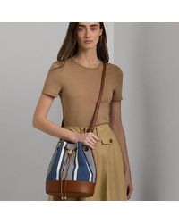 Lauren by Ralph Lauren - Striped Large Andie Drawstring Bag - Lyst
