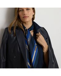 Ralph Lauren - Horse & Belting-Print Silk Square Scarf - Lyst