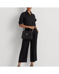 Ralph Lauren - Sacoche Farrah Moyenne En Cuir Chagrin - Lyst