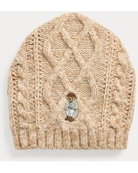 Polo Ralph Lauren - Bonnet Polo Bear Tricot D'Aran En Laine - Lyst