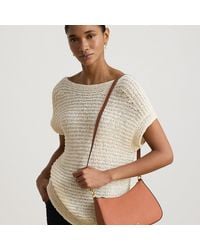 Ralph Lauren - Crosshatch Leather Medium Danni Bag - Lyst
