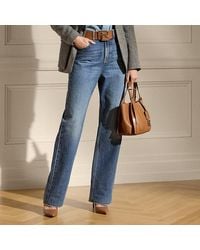 Ralph Lauren - Novah Jeans Met Hoge Taille Wijde Pijp - Lyst