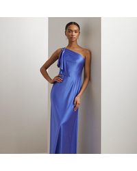 Ralph Lauren - Satin Charmeuse One-Shoulder Gown - Lyst