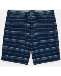 RRL - Short in dobby a righe indaco - Lyst