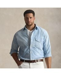 Ralph Lauren - Patchwork Chambray Shirt - Lyst