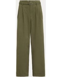 Polo Ralph Lauren - Cotton-Linen Notch Pleated Trouser - Lyst