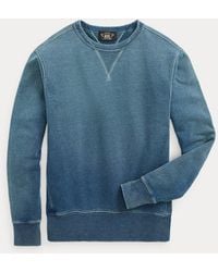 RRL - Indigo French Terry Sweatshirt - Lyst