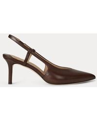 Ralph Lauren - Ralph Lauren Khloe Leather Slingback Pump - Lyst