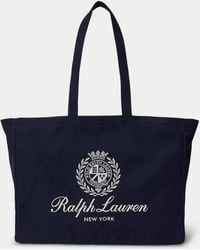 Polo Ralph Lauren - Logo-Embroidered Canvas Tote Bag - Lyst