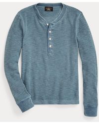 RRL - Stretch-Cotton Waffle Henley - Lyst